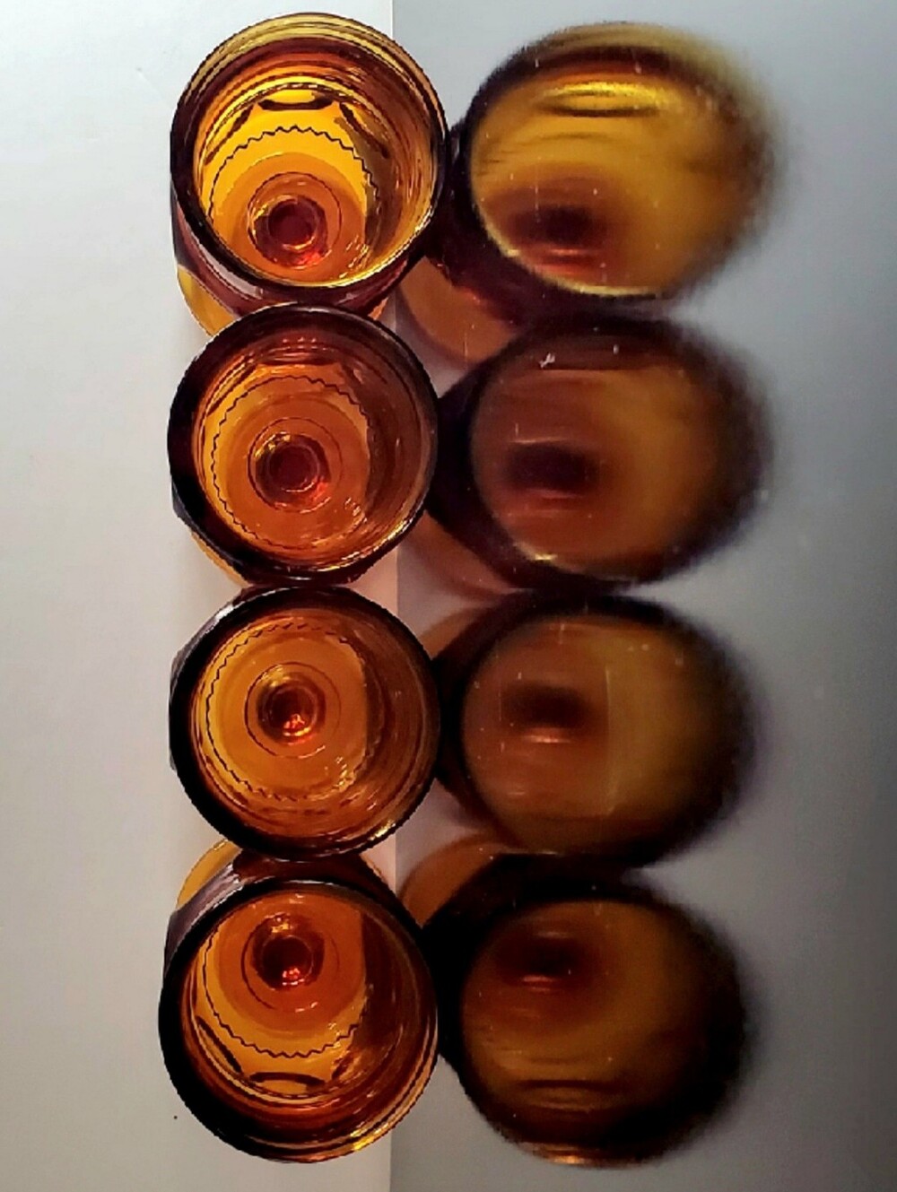 (4) Kings Crown Color Crown Amber (Dark) 7oz Goblets Colony by Indiana Glass - Picture 12 of 16